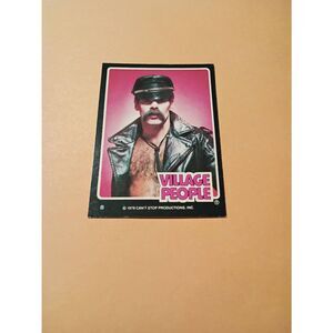 Vintage 1979 Village People Trading Card #8 Disco Era Vintage Music Collectible